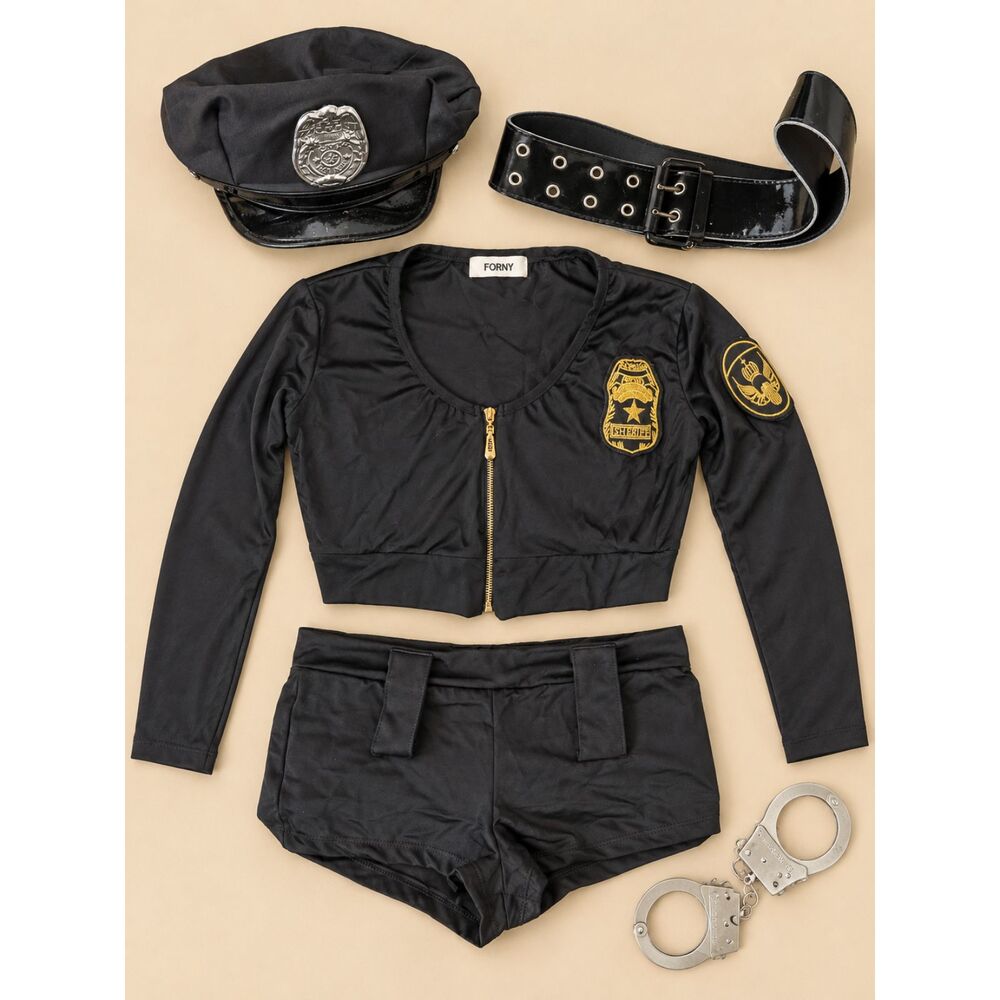 Halloween Costume Women's Police Set-XS